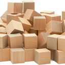 DIY Wooden Cubes 3/4-inch, Pack of 100 Small Blank Wooden Blocks, Unfinished Wood Blocks for Crafts, STEM, Dice, and Building Blocks for Stacking, by Woodpeckers
