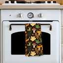 Giosve Fall Mushroom Kitchen Towels, Cottagecore Mushroom Autumn Maple Leaf Decorative Hand Towels for Bathroom, Autumn Dish Tea Towel for Kitchen Decor, Cottagecore Bathroom Decor, 16x24 Inch