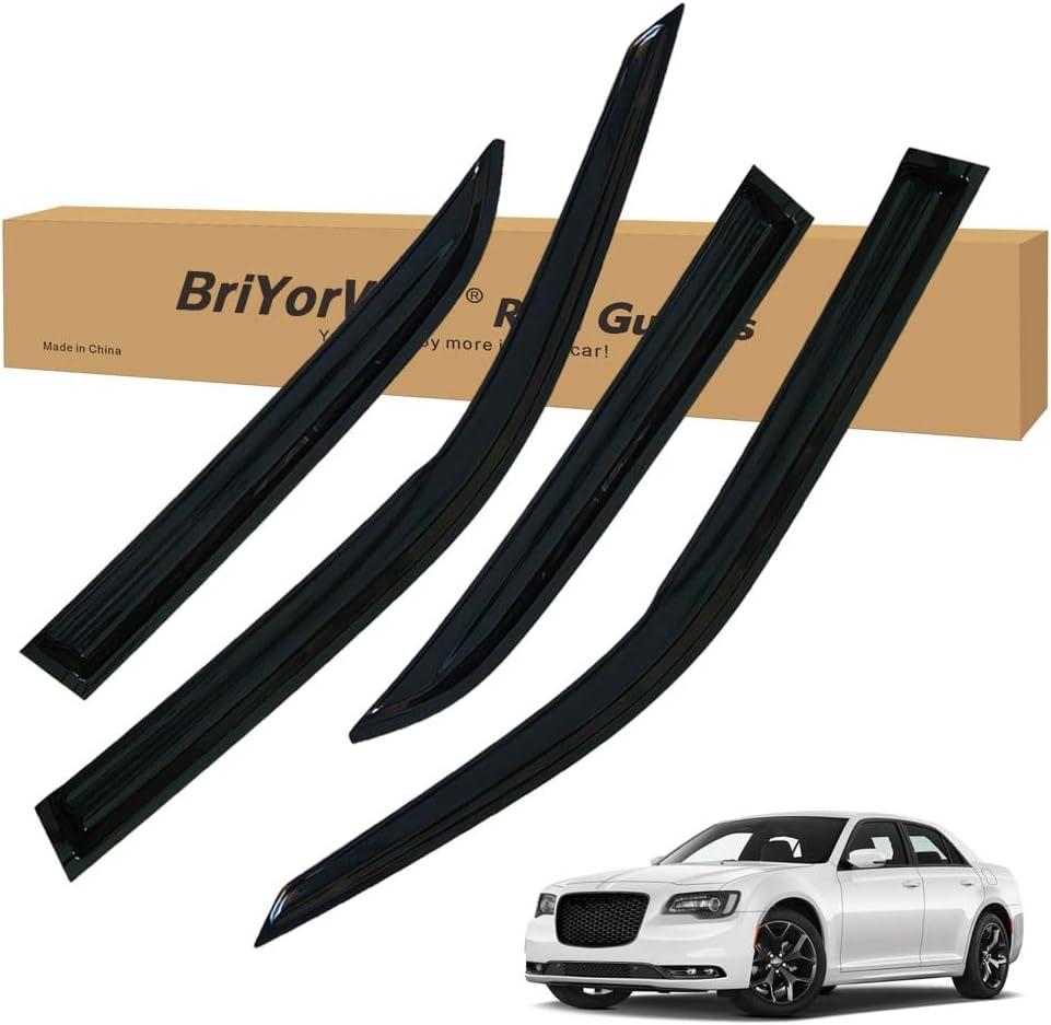 Vent Shades Rain Guards for Chrysler 300 2010 2011 2012 2013 2014 2015 2016 2017 2018 2019 2020 2021 2022 2023 Accessories, for Chrysler 300 Window Deflectors Window Visors