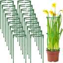 36Packs Plant Support Stake Half Round Plant Support for Indoor Plants, Stackable 3 Tier Garden Flower Support, Plant Rings for Tomato,Monstera, Peony, Hydrangea, Climbing Plants