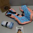 Supet Raised Inflatable Dog Cone Collar to Stop Licking, Soft Dog Cone Alternative After Surgery, Doggie Neck Donut Collar for Small Medium Large Dogs (Donut Light Blue)