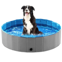 Jasonwell Foldable Dog Pet Bath Pool Collapsible Dog Pet Pool Bathing Tub Kiddie Pool Doggie Wading Pool for Puppy Small Medium Large Dogs Cats and Kids 39.5" Grey
