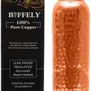 Copper Water Bottle - 34oz - Handcrafted Ayurvedic 100% Pure Copper Water Bottle for Drinking |Men & Women| Leak-Proof Lid BPA Free Non-Insulated & Eco Friendly with Premium Quality for Sport & Travel