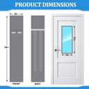 Hahafelt 4 Pcs Classroom Door Window Cover W 8 x L 36 Inch Gray Blackout Shades Curtain for Classroom Windows and Doors Privacy Shades Thermal for Offices Laboratories Rooms Home