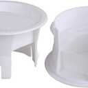 2 x Glass Water Pitcher Lids, 2 Pieces, White