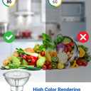 NUOVA GERMANY GU10 LED Light Bulbs Non-Dimmable, 2700K Soft White GU10 Bulb, 5W LED Bulbs with 100Flood Beam Lighting for Kitchen, Range Hood, Living Room, Bedroom, 6 Pack