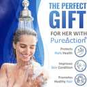 PureAction Shower Head Filter For Hard Water - 7 Settings High Pressure Filtered Shower Head with Filters for Chlorine and Fluoride - Water Softener Showerhead with Filter for Hair and Skin