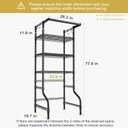 Ulif U11 Mini Over Washer and Dryer Shelves, 3 Tiers Laundry Room Storage and Organizer Standing Shelf, Metal Freestanding Clothes Drying Rack, 28.3W x 19.7D x 77.6H, Black