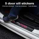 3 x 5 PCS Car Door Sill Protector, 4D Carbon Fiber Wrap Car Door Edge Guards, Entry Guard Door Sill Strip Scratch Anti-Dirty, Protection for All Car Models