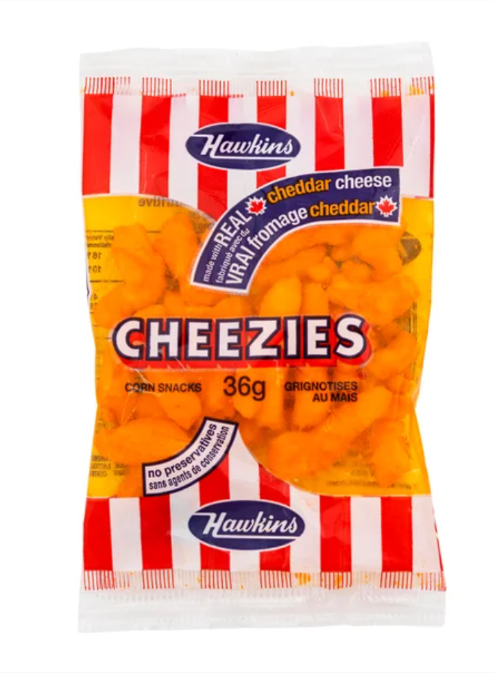 Hawkins Cheezies Corn Snacks, Snak-Pak, 36pk x 36g (1.3 oz), Best By: JN-09-23