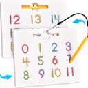 GAMENOTE Magnetic Number Tracing Board, 2 in 1 Double Sided Numbers 1-20 Writing Board for Toddlers & Kids, Preschool Handwriting Learning Toys, Educational Math Manipulatives