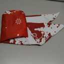 Likiyol Christmas Valances for Windows Red Swag Curtains Snowflake Kitchen Curtains Blackout Window Valance Rod Pocket Xmas Kitchen Valance for Bathroom Cafe, 60" W x 36" L, 1 Panel