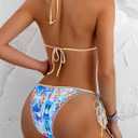 Tainehs Women's Sexy Halter Bikini Set Triangle Top String Swimwear Two Piece Swimsuits Cheeky Bathing Suit (M)