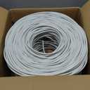 Dripstone CAT6 Ethernet Cable 1000ft Bulk Network LAN Wire 23AWG Solid CCA UTP 550MHz High-Speed Internet Cable Gaming, Streaming, Office, Home Use, Pull Box, Cat6 Bulk, Stable Connectivity - White
