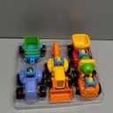 Inertia Toy Early Educational Toddler Baby Toy Friction Powered Cars Push and Go Cars Tractor Bulldozer Dumper Cement Mixer Engineering Vehicles Toys for Children Boys Girls Kids Gift 4PCS