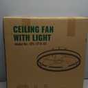 Flush Mount Ceiling Fan, Ceiling Fans with Lights and Remote, 6 Winds Speeds, 20 Low Profile Ceiling Fan 3000-6000K Dimmable LED Light for Bedroom, Living Room, Dining Room and Kitchen (1215B)