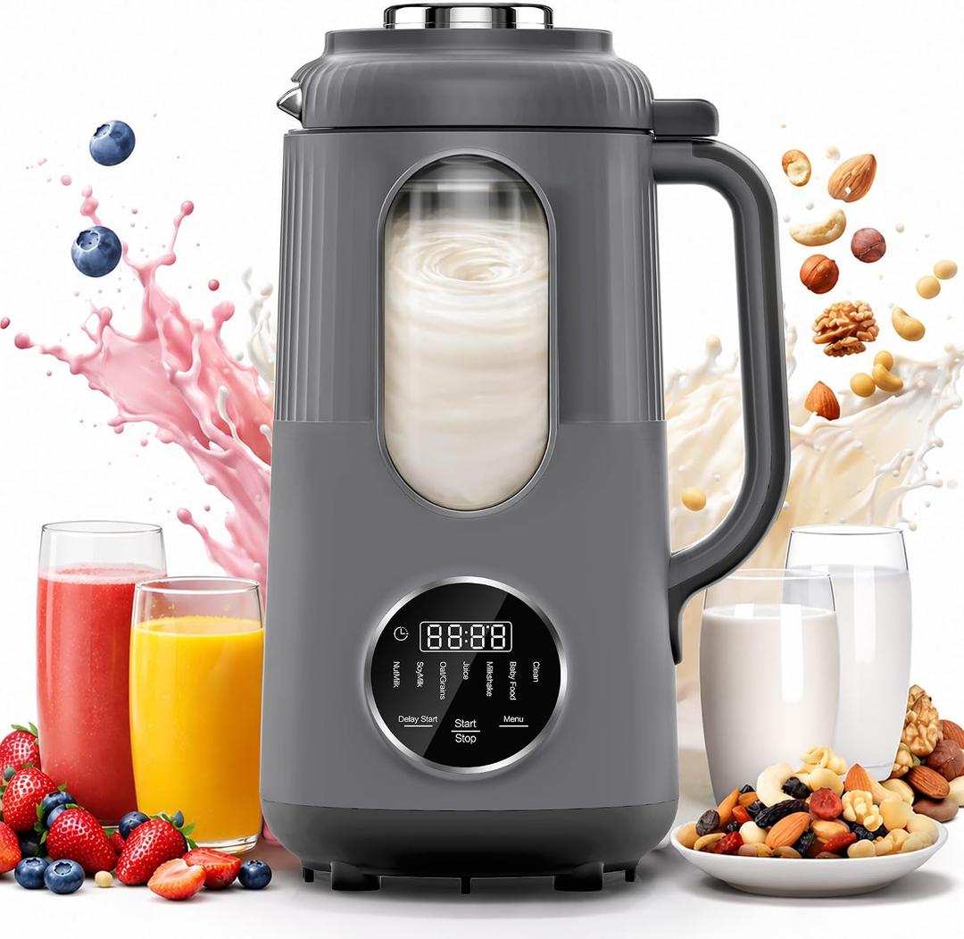 Nut Milk Maker Machine, Automatic Soy Milk Maker, Small Countertop Blender
