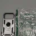 Korecase 17 Pro Phone Cases with 360° Rotating Metal Ring Holder [Heavy Duty Shockproof Armor] Military Grade Protective for iPhone 17 Pro Case Silver