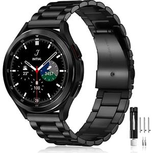 Lerobo Stainless Steel Band Compatible with Samsung Galaxy Watch 8 7 6 5 4 FE 40mm 44mm 45mm/Galaxy Watch 8 Classic 6 4 Classic 43mm 47mm 42mm 46mm, 20mm Metal Replacement Band for Men Women