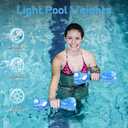 2PACK Aquatic Exercise Dumbbells, EVA Foam Barbells, Water Weights for Pool Exercise, Water Dumbbells for Men Women Water Workouts, Swimming Training