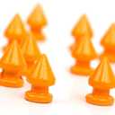 RUBYCA 12MM 500 Sets Metal Tree Spikes and Studs Metallic Screw-Back for DIY Punk Leather-Craft Orange