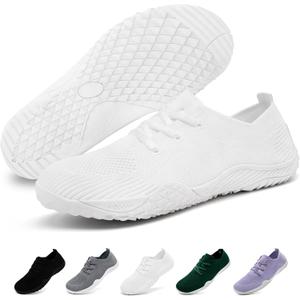 Barefoot Shoes Women Minimalist Tennis Gym Walking Sneakers White US10