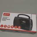 GPX R633B Portable Shortwave AM/FM Clock Radio (Black)