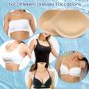 Nimiah Waterproof Swimsuit Push-up Inserts - Bra Pads Cup 2 Pairs Comfy Breast Enhancer Add Instant Volume for Bikini
