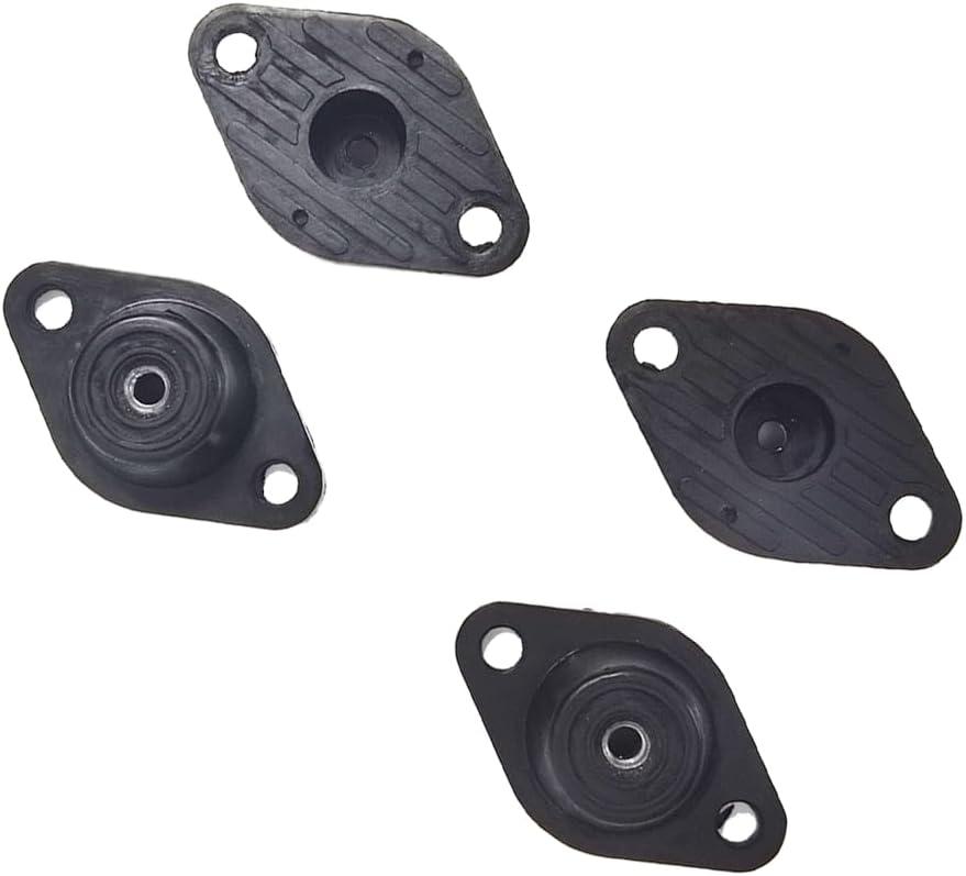 M8 Rubber+metal Anti-Vibration Turret Mounts, Rubber-in Shear Floor Mount, Compression Isolator Mounts for Pumps, Compressors-4PCS