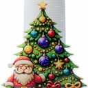 Christmas Paper Towel Holder - Wooden Countertop Dispenser with Acrylic Christmas Tree Design, Festive Holiday Kitchen Decor and Paper Towel Organizer