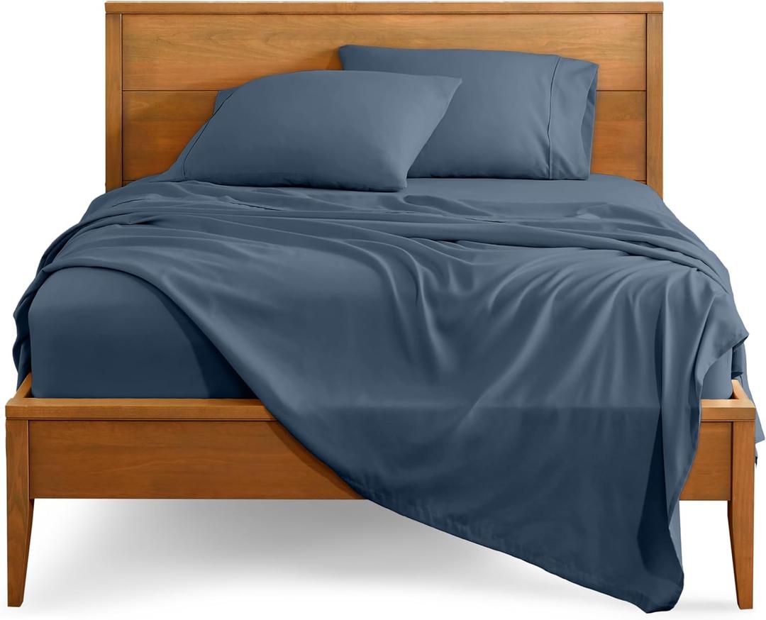 Bare Home King Sheet Set - 1800 Ultra-Soft Microfiber King Bed Sheets - Double Brushed - Deep Pockets - Easy Fit - 4 Piece Set - Bedding Sheets & Pillowcases (King, Bering Sea)