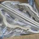HOUSE DAY Premium Velvet Hangers 100 Pack White, Non-Slip Flocked Felt Hangers, Sturdy Clothes Hanger with 360 Rotatable Hook, Heavy Duty Durable Slim Coat Hanger for Closet Space Saving