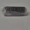 Juvale Reserved Table Signs - 12-Pack 5 x 2 x 1 in Etched Silver Metal - Reserved Seating Signs for Weddings, Restaurants & Parties
