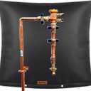 Backflow Preventer Insulation Cover, Pipe Insulation Covers Winter Freeze Protection,Irrigation Sprinkler Valve / Water Well Pump Insulated Pouch for Outside (Black, 30" W x 24" H)