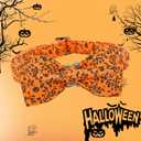 2 x Halloween Dog Collar, Pet Collar Bow Pumpkin Collars Girl Boy Holiday Pet Collar Gift Bow Cute Soft Puppy Collars for Medium Dogs (Medium (Pack of 1))