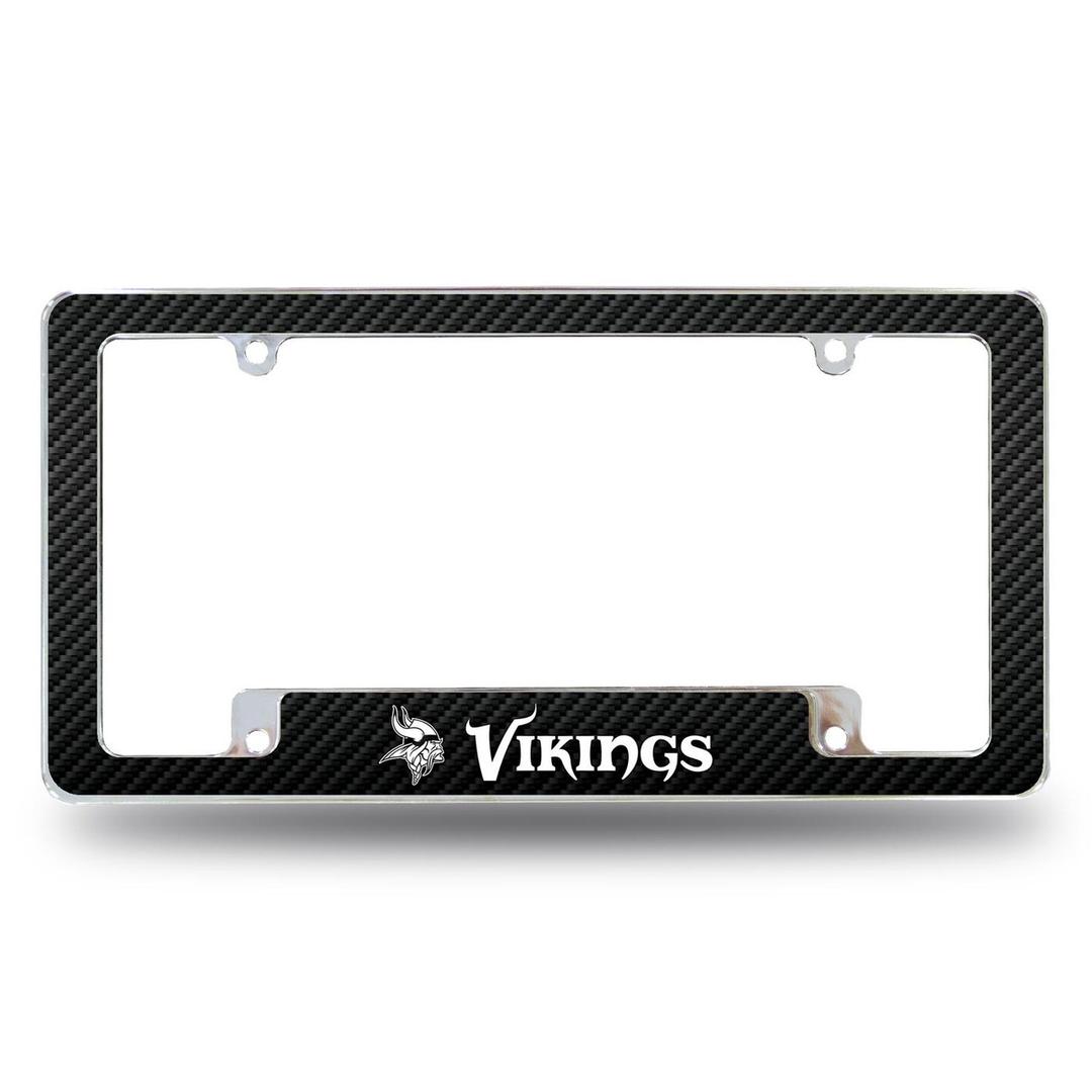Rico 
Minnesota Vikings Carbon Fiber Chrome License Plate Frame