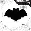 8 pcs Halloween Bat Placemats Set Black Non Slip Felt Placemats for Halloween Party Dining Table Decorative