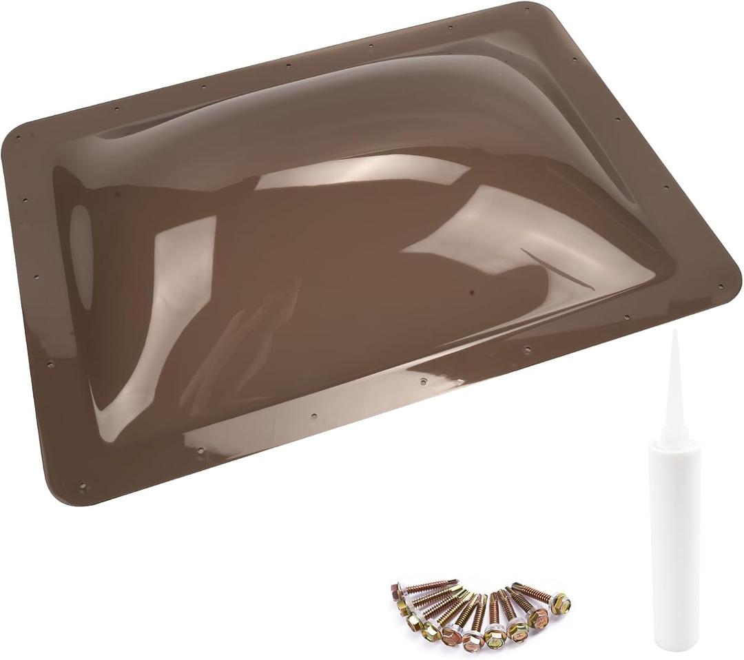 RV Skylight Replacement | 18" x 26" Camper Skylight | RV Shower Skylight Replacement | Fit Standard 14" x 22" Openings | Smoke Gray