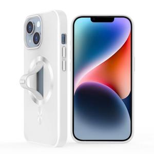 AUROX for iPhone 15 Case with Invisible Stand [Compatible with MagSafe] Military-Grade Protection, Shockproof Slim Magnetic 15 Case for Men Women Magnetic Phone Case Cover, White