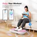 Merach CV40 Curved Vibration Plate Exercise Machine with 440lbs Capacity, Pink