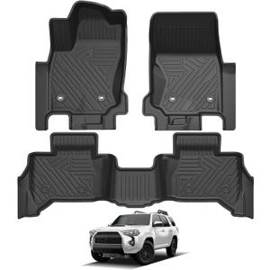 Falafa Floor Mats for Toyota 4Runner 2025 5 Seats(Not for Hybrid), All Weather TPE Heavy Duty Floor Liners for 4Runner Accessories, Front & Rear 4 Runner Car Mats, Black