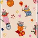 DEENAKIN for iPhone 16 Pro Max Case Cute,Aesthetic Circus Cat Colorful Clown Kitten Fun Phone Case, Compatible with Magsafe, Trendy Retro Western Protective Slim Silicone Phone Cover for Women Girls