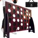 Swooc Games - XL Giant 4 in A Row (4ft x 3ft) All Weather with Carrying Case & 60% Quieter Design - Giant Connect Outdoor Game - Outdoor Games for Family - Jumbo Lawn Activity - Outside Fun