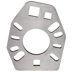 Mission Automotive Pinion Flange Holding Tool - Stainless Steel, Silver Powder Coated, 2x 1/2 In Square Sockets