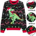 LANPULUX Ugly Christmas Sweaters for Women Pullover Christmas Sweater Funny Novelty Sweater Tops Knitted Party Jumper (Small)