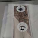 No Hook Shower Curtain with Snap in Liner Set, Abstract Blue Grey Geometric Print - Mesh Top Waterproof Double Layer Bath Tub Curtain for Modern Minimalist Bathroom Decor, 71W x 74H