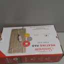 Sunbeam Premium King Size Heating Pad with Compact Storage - Moist Integrated Heating Pad for Pain Relief, 4 Heat Settings, 2 Hour Auto-Off, Beige, 12 x 24-inch