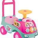 Kiddieland: My First Funtime Ride-On - Unicorn - Pink-Blue Lights Sounds Foot-to-Floor Vehicle, Interactive Dashboard, Seat Storage, Toddlers 12-36mo