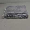 Phantoscope Washable Area Rug 4'x6' Non-Slip, Modern Neutral Boho Rugs for Living Room, Bedroom, DiningRoom, Distressed Geometric Rectangle Pattern, Low-Pile Foldable Floor Carpet, Coastal Blue/Grey