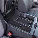 EDBETOS Center Console Tray Organizer Compatible with Toyota Tundra 2014 2015 2016 2017 2018 2019 2020 2021 Accessories, Armrest Secondary Storage Box (Black Trim)